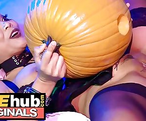 Fakehub Originals  Pumping the pumpkin before Halloween Thai girl leaves the party to fuck a teen