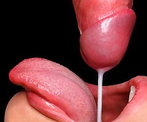 CLOSE UP Best Milking BLOWJOB in your LIFE All Cum in Mouth Sloppy Sucking Dick ASMR