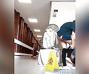 BUSTED! Hot Young Nurse Fucked In PUBLIC HOSPITAL